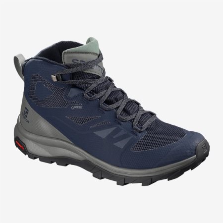 Salomon OUTline Mid GTX Mens Hiking Boots Navy | Salomon South Africa